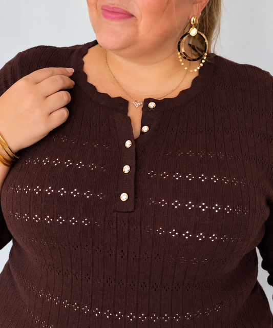 PULL ANAÉ MARRON