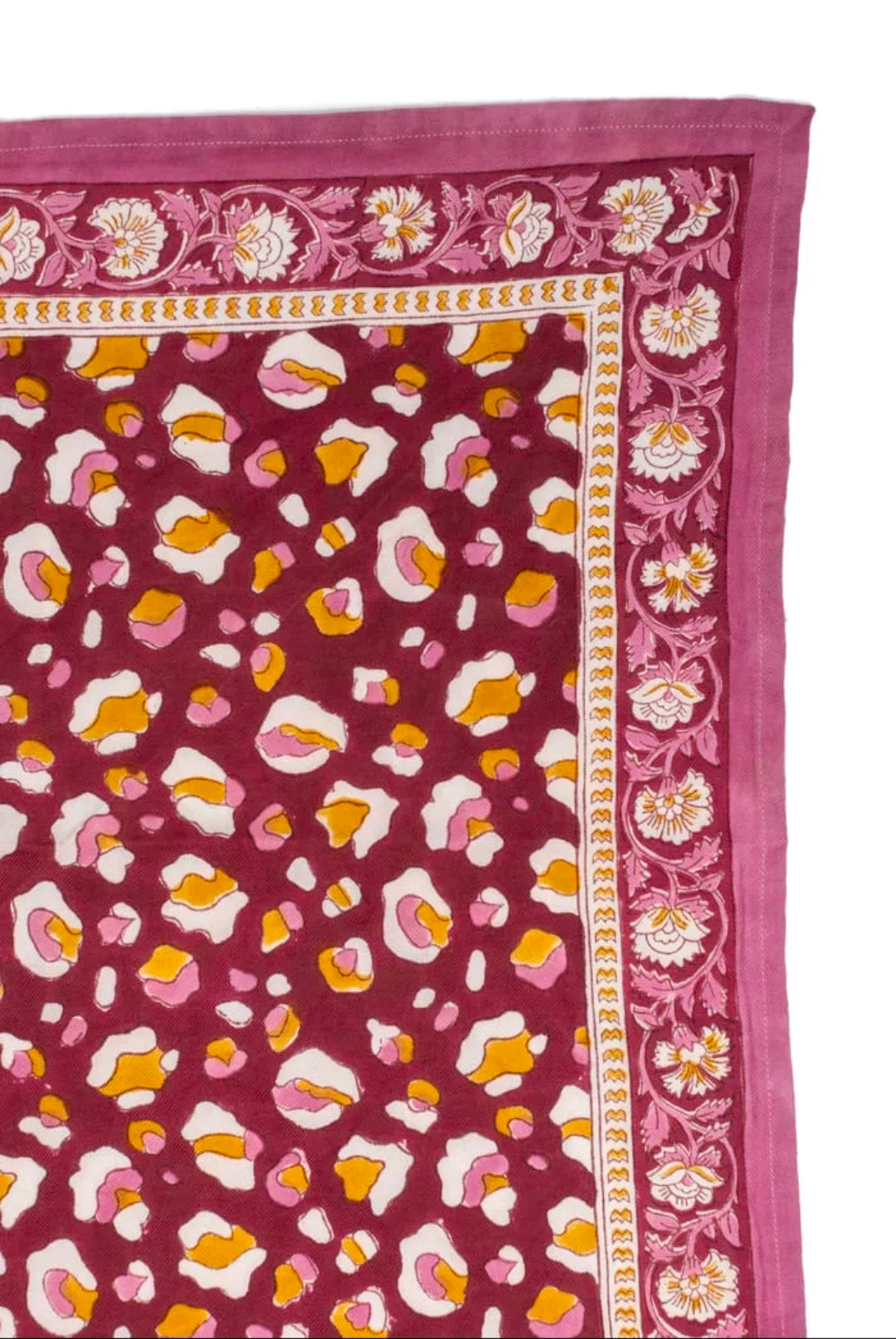 FOULARD PM ROSA LEOPARD BORDEAUX