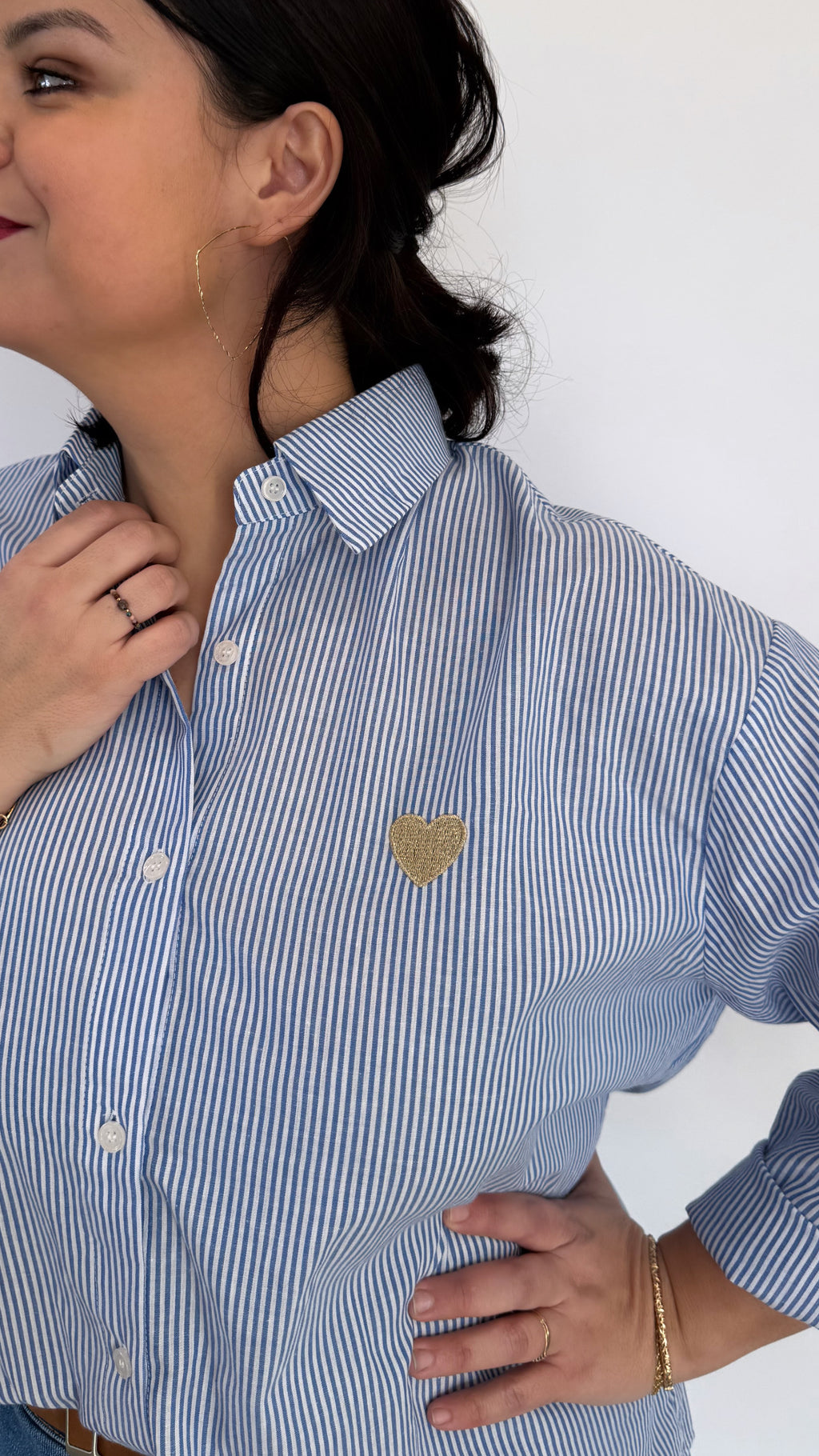 CHEMISE SOFIA COEUR BLEUE