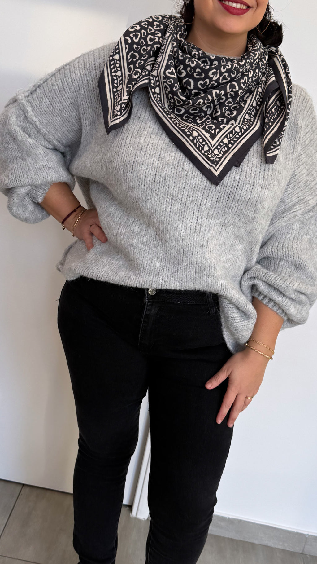PULL BERRY GRIS