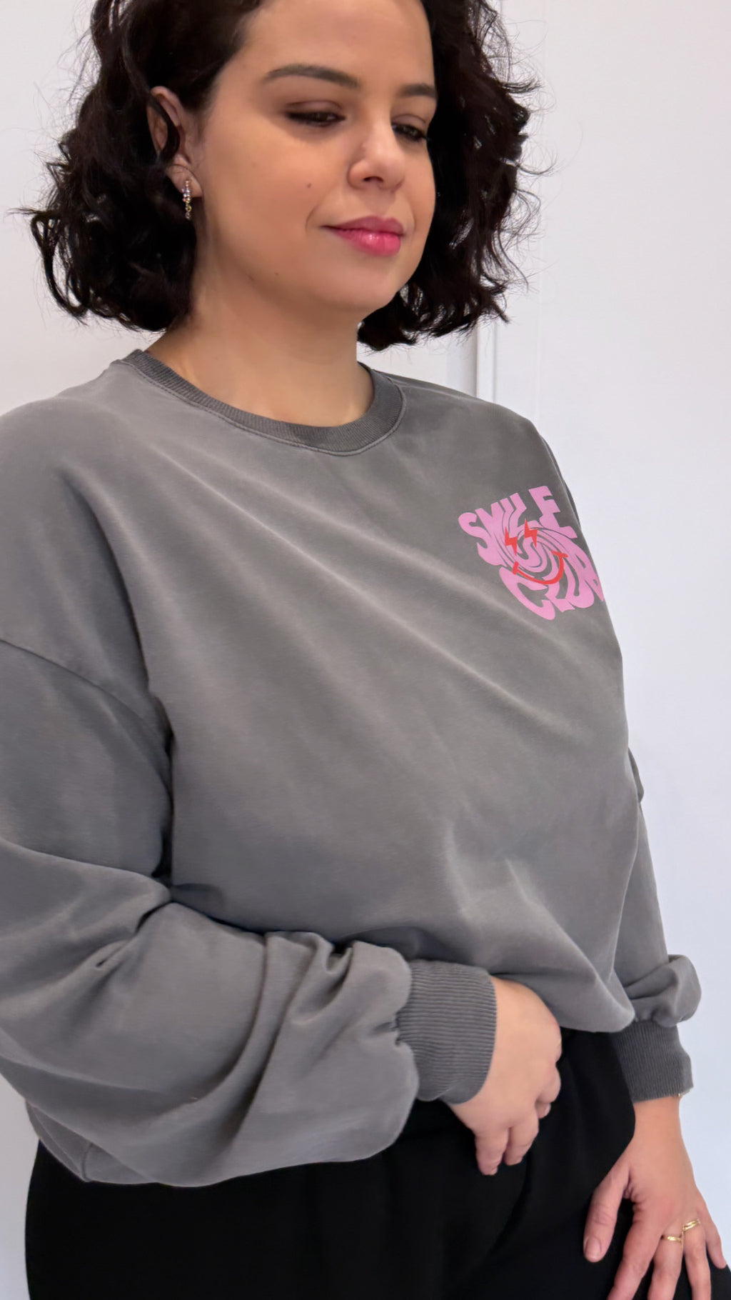 SWEAT SMILE GRIS