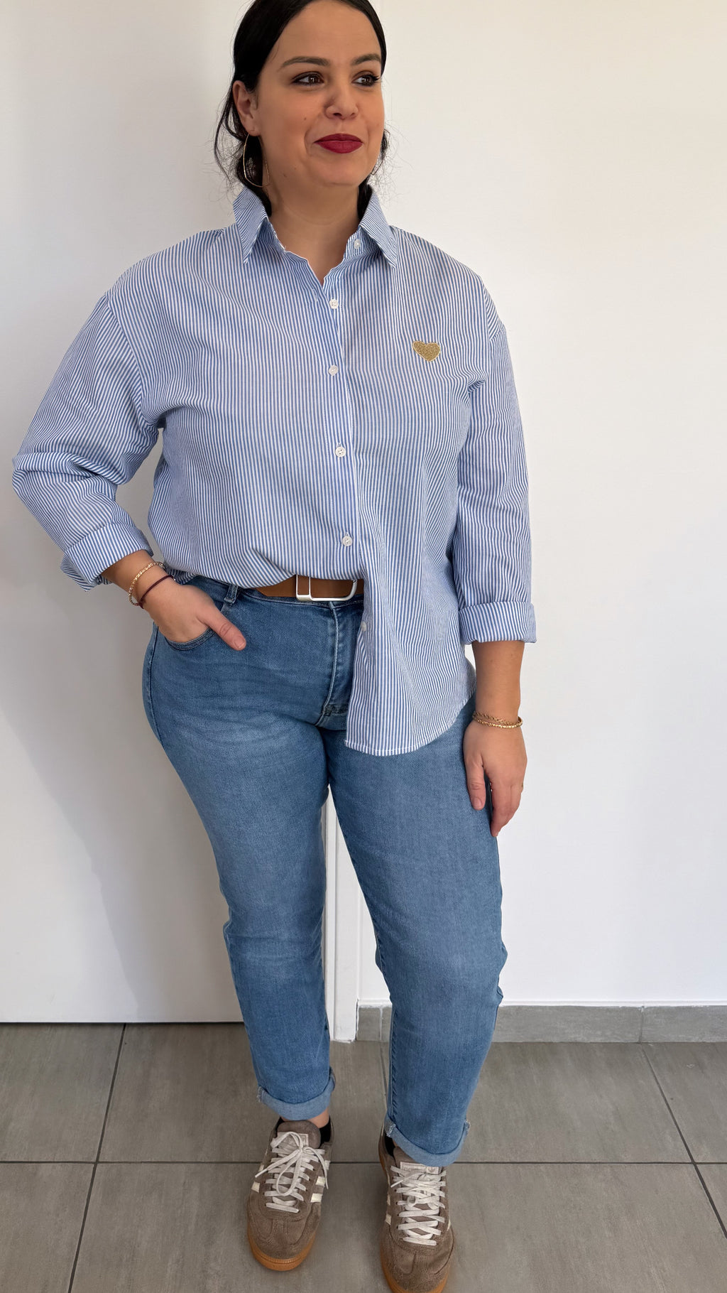 CHEMISE SOFIA COEUR BLEUE