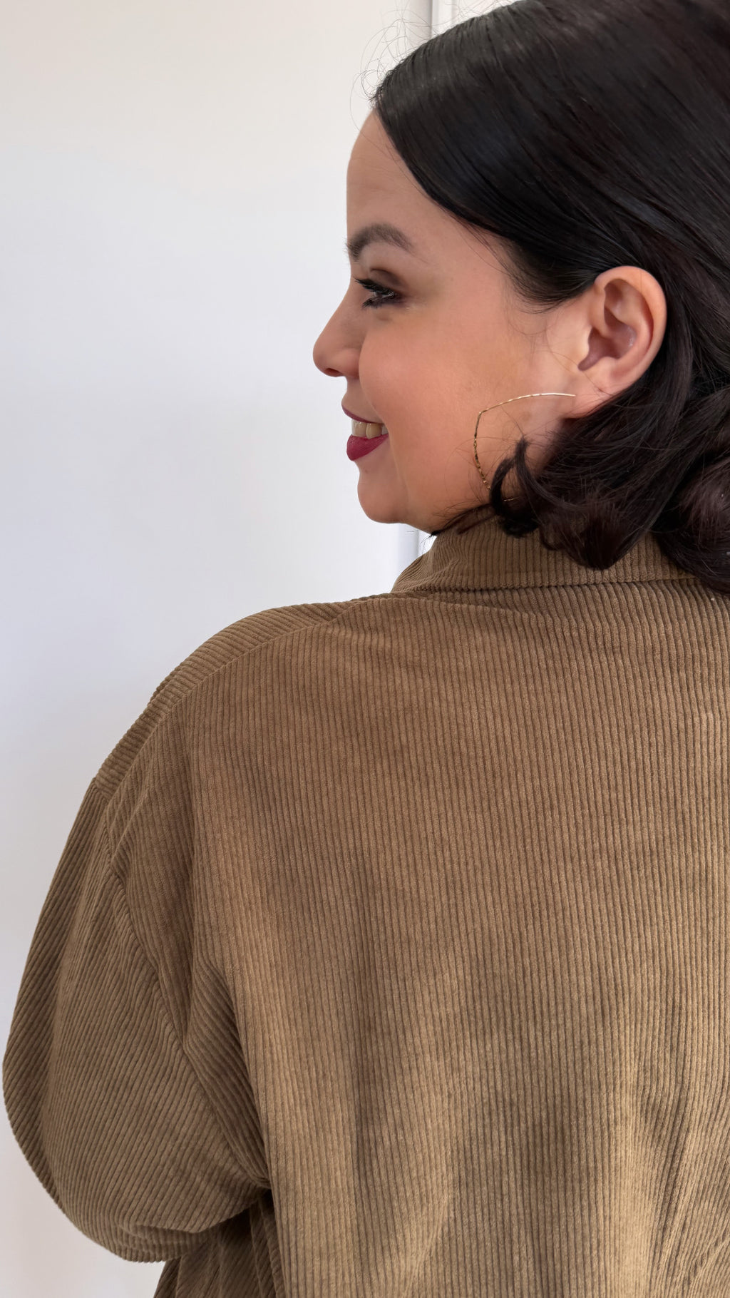 SUR CHEMISE ANITA MARRON VELOURS