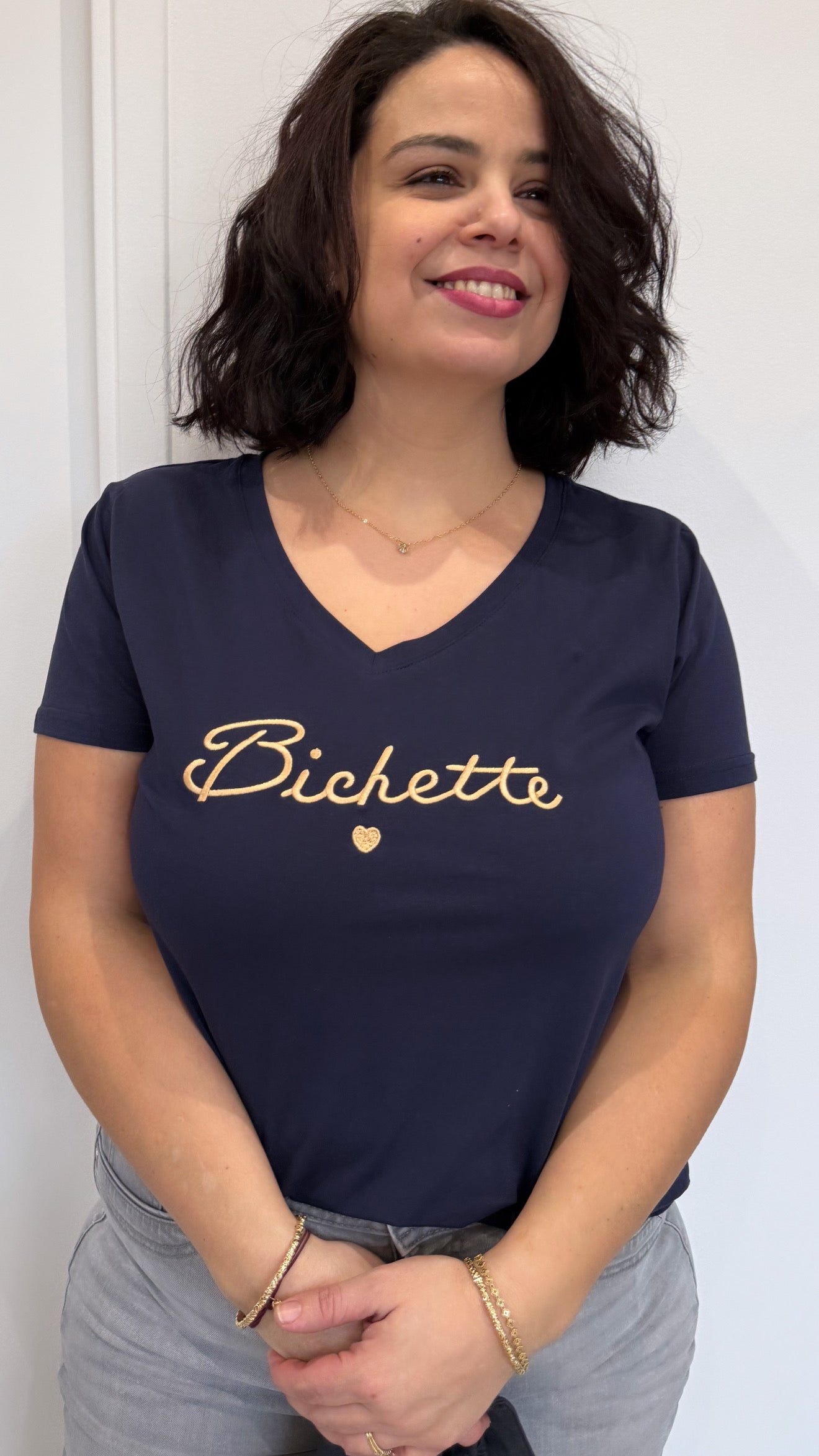 T-SHIRT BICHETTE MARINE