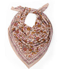FOULARD COTON FLEUR ÉCRU