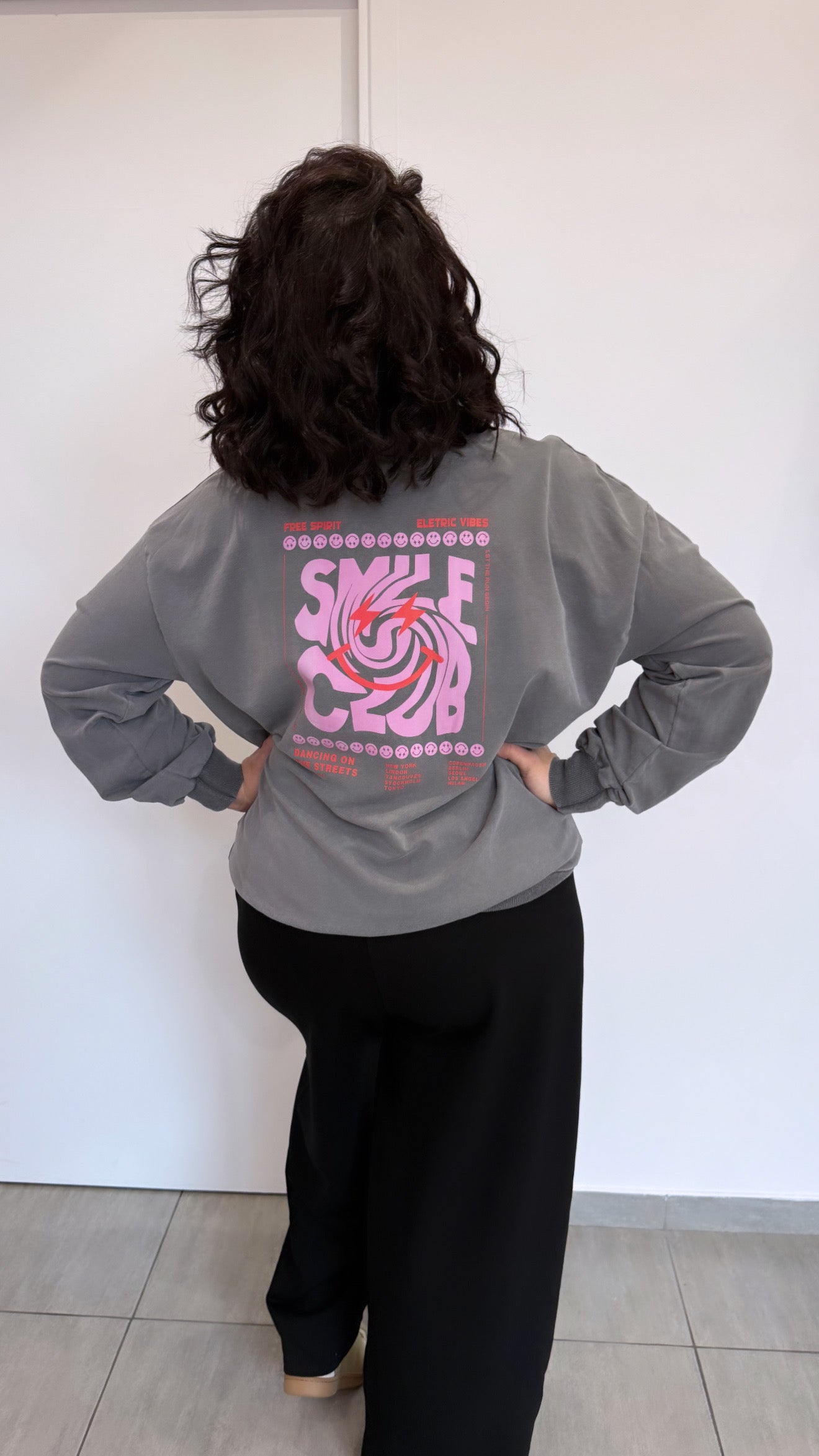 SWEAT SMILE GRIS