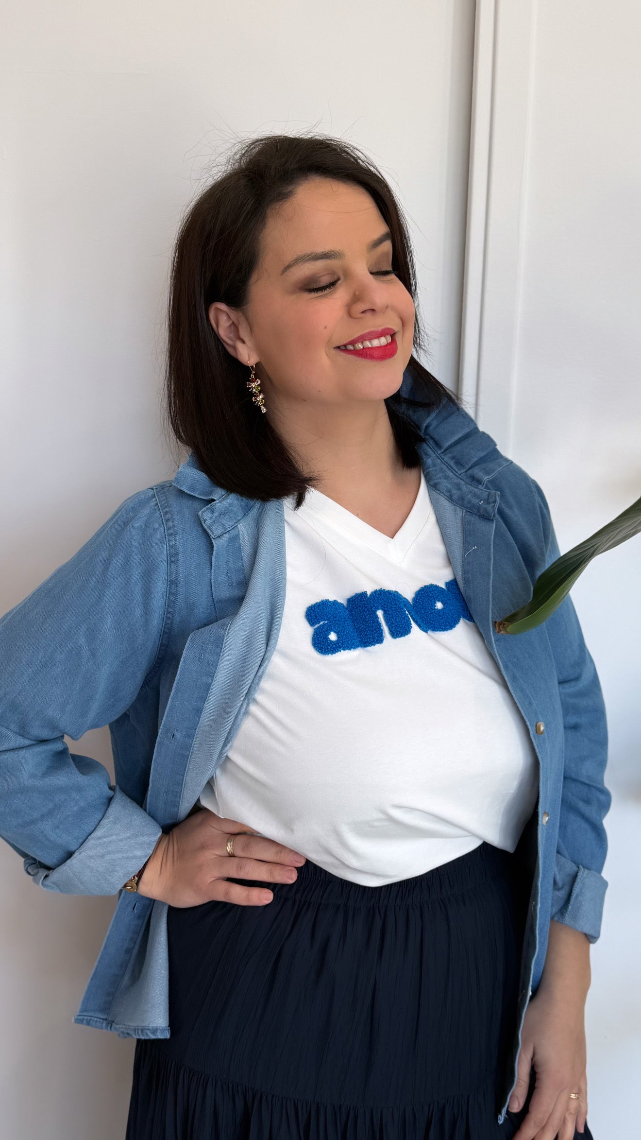 T-SHIRT AMOUR BLEU