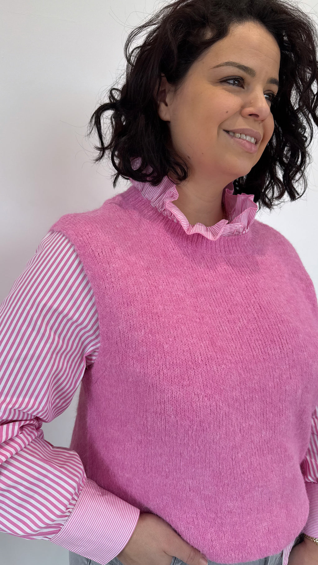 PULL PIVOINE ROSE