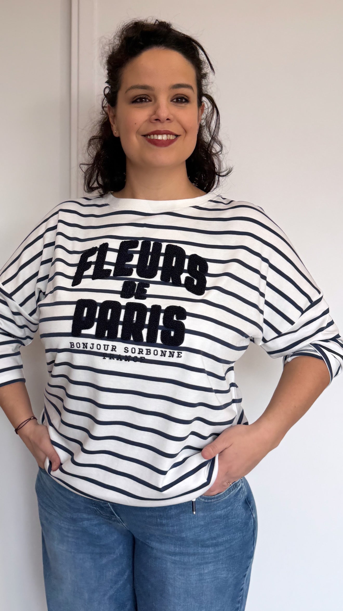 T-SHIRT MARINIERE FRANCE CECIL
