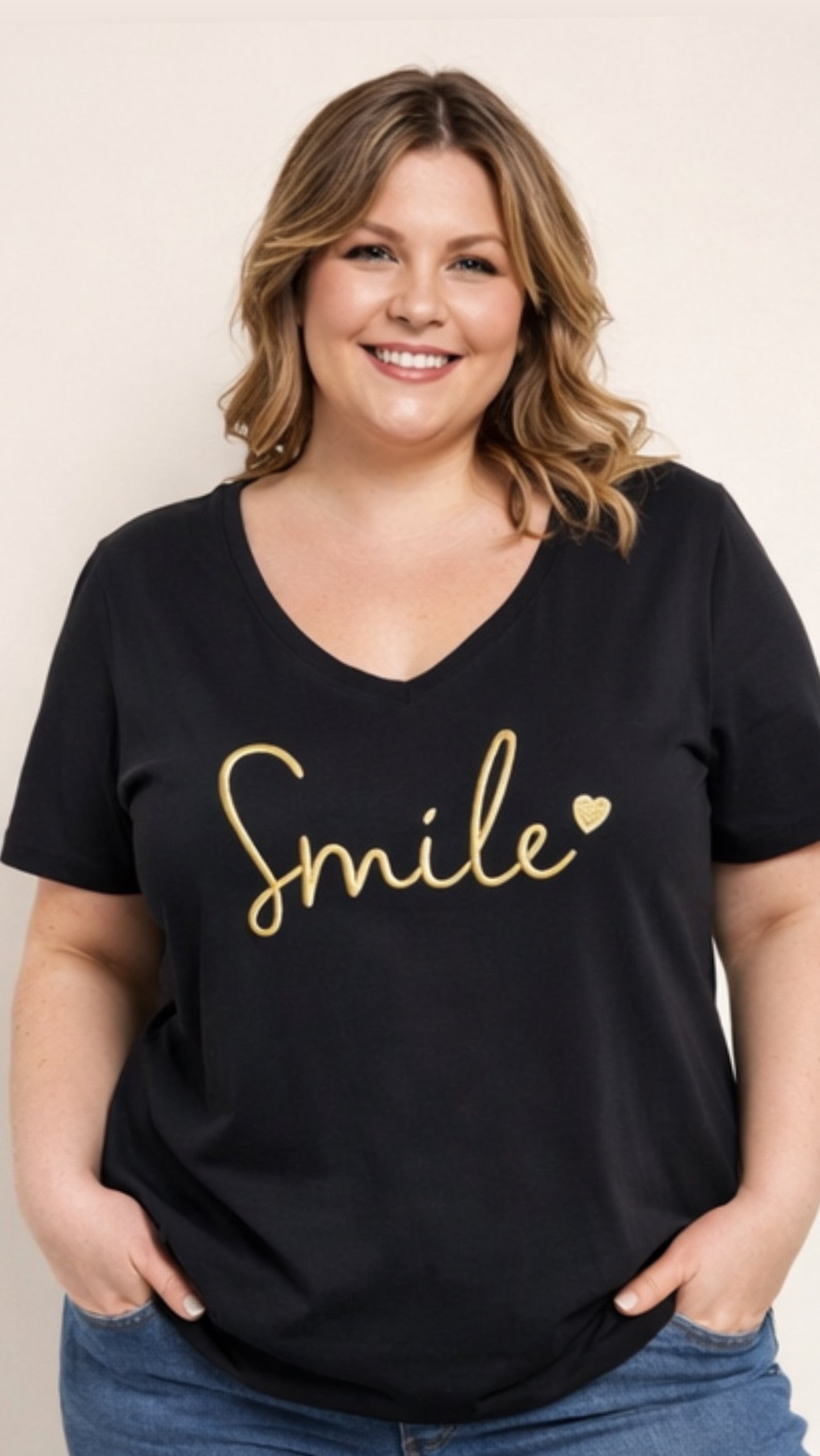 T-SHIRT SMILE NOIR