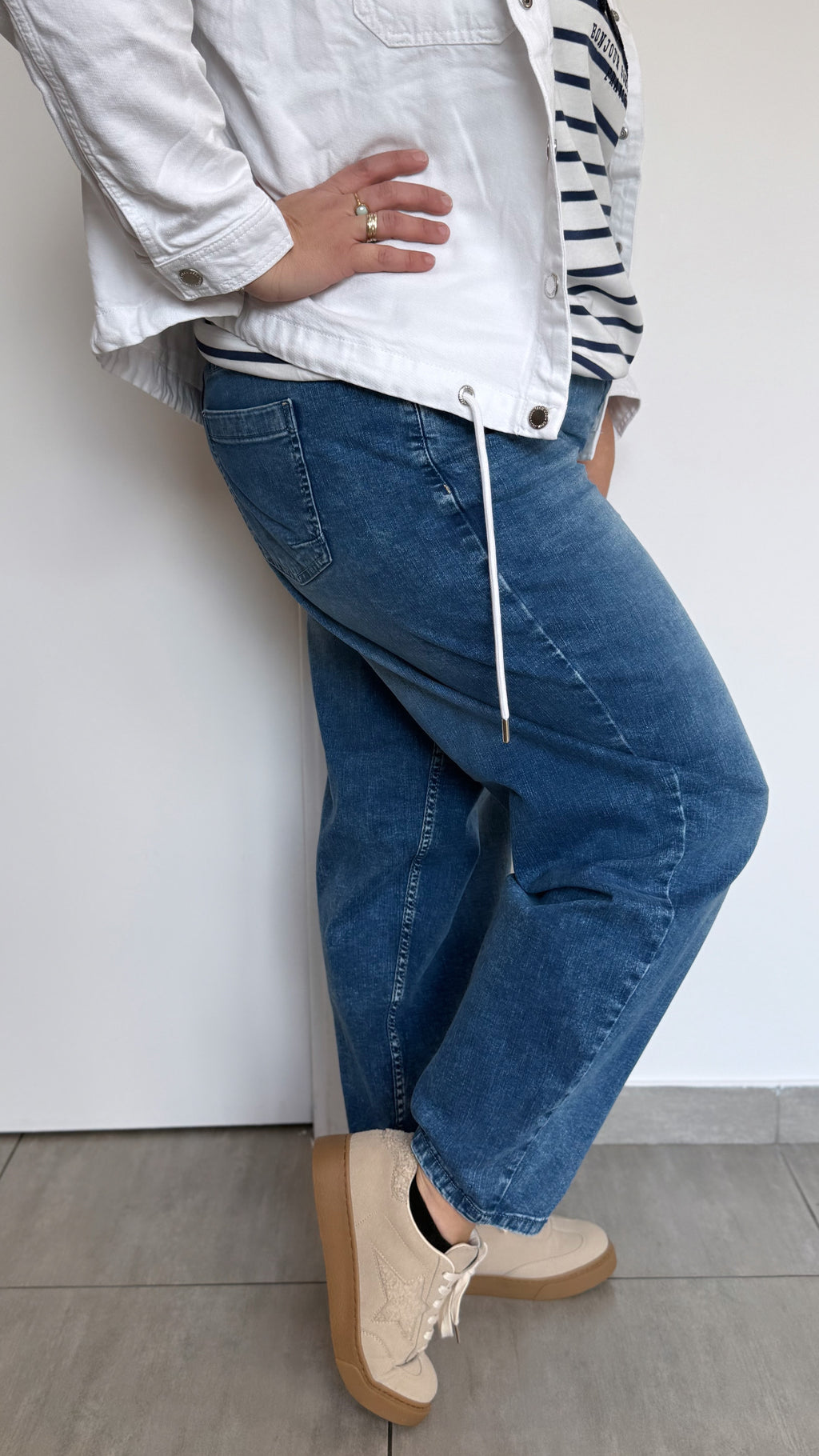JEANS BARREL SCARLETT