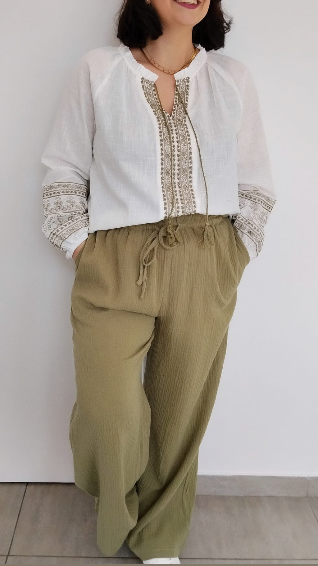 PANTALON CAPUCINE KAKI