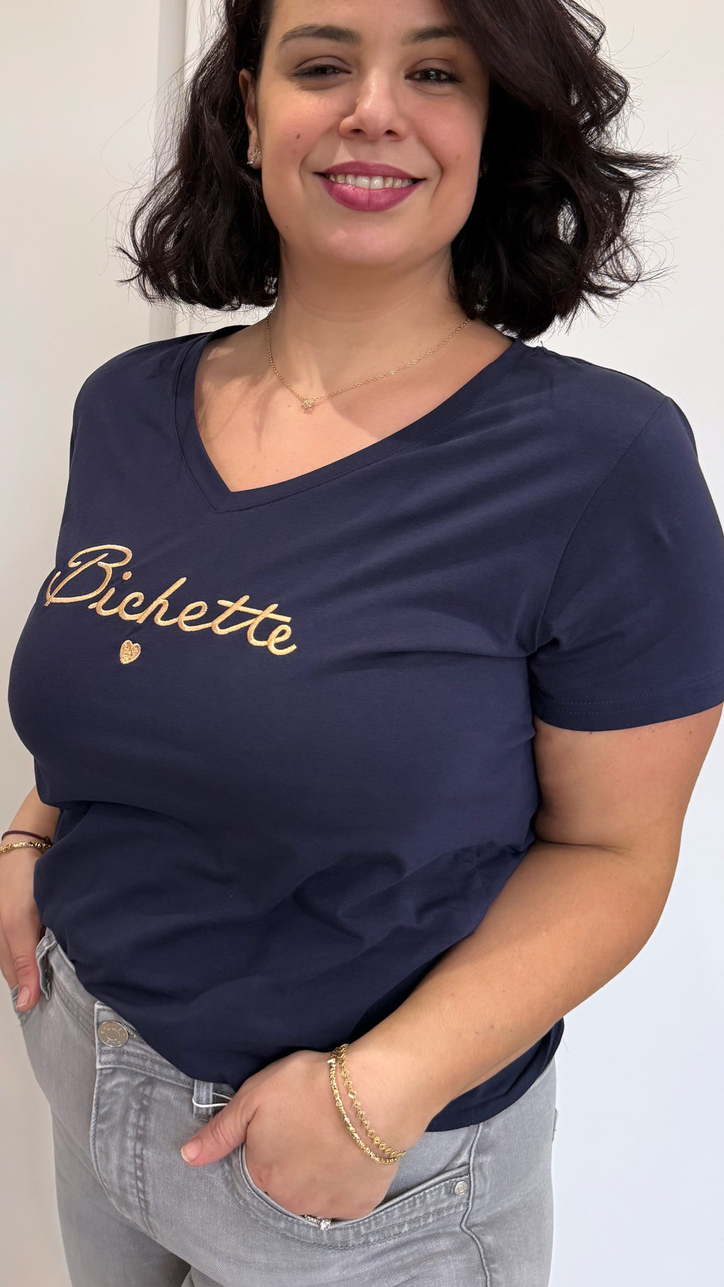 T-SHIRT BICHETTE MARINE