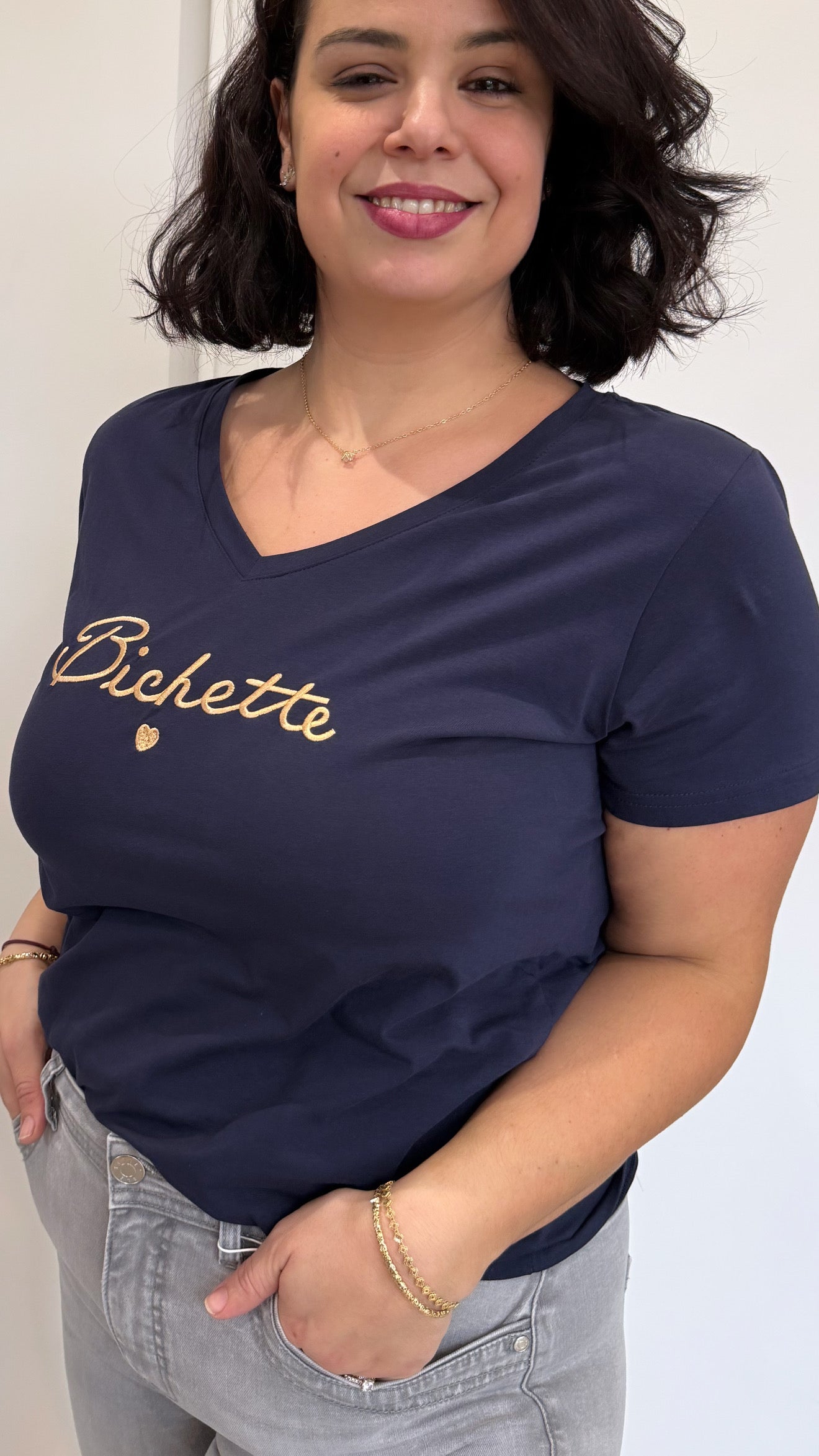 T-SHIRT BICHETTE MARINE
