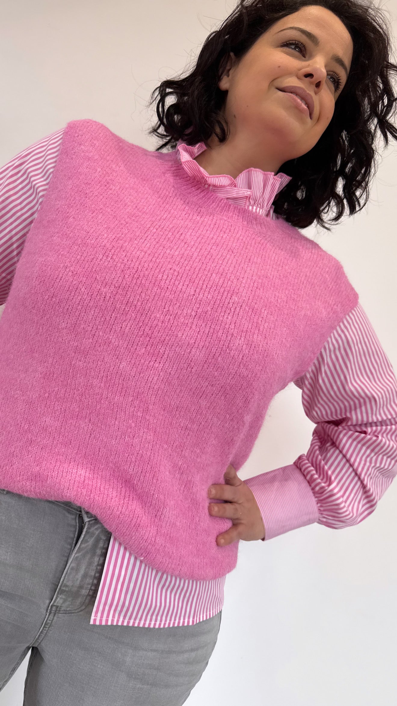 PULL PIVOINE ROSE