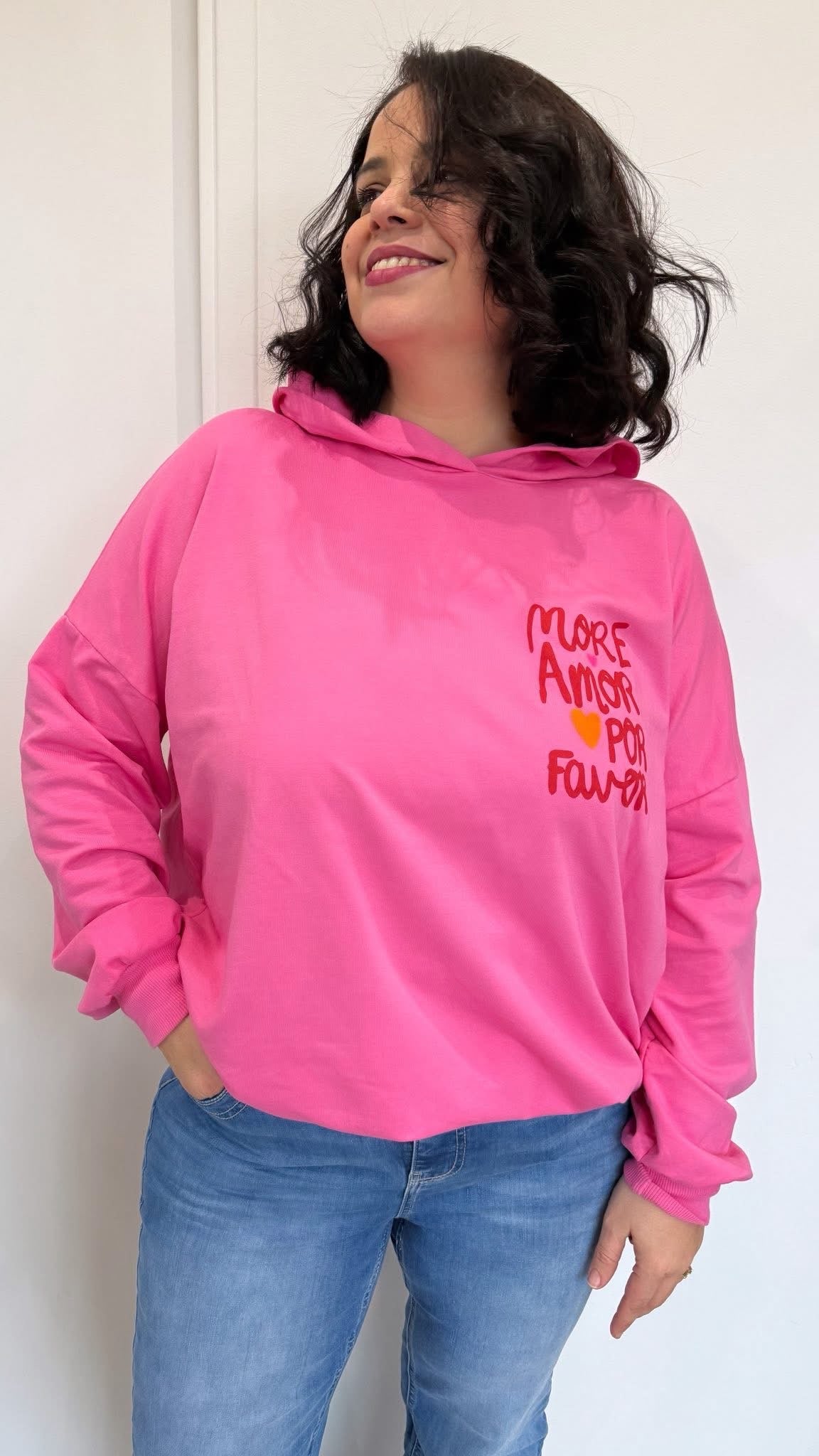 SWEAT AMORE FUSHIA