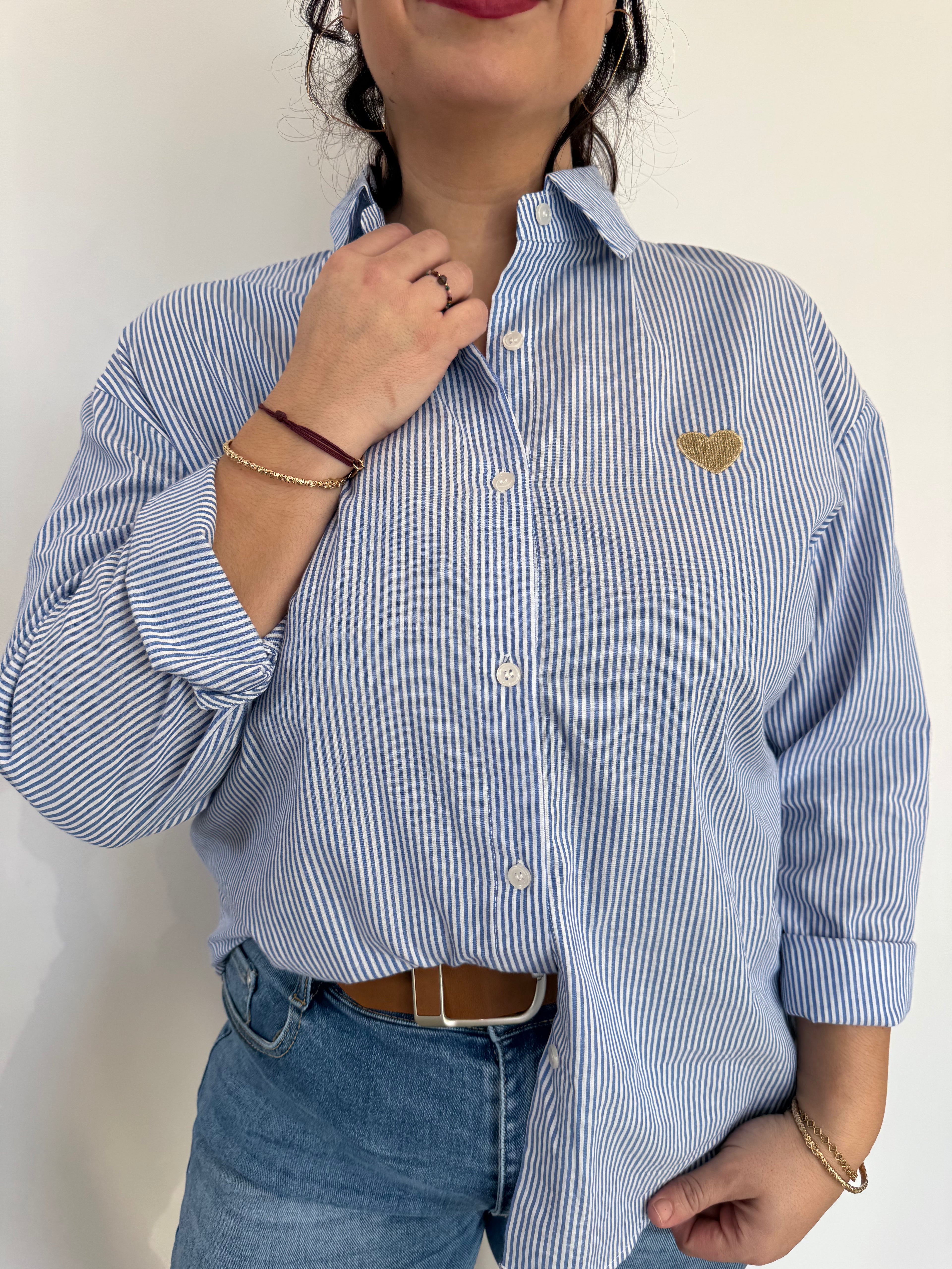 CHEMISE SOFIA COEUR BLEUE