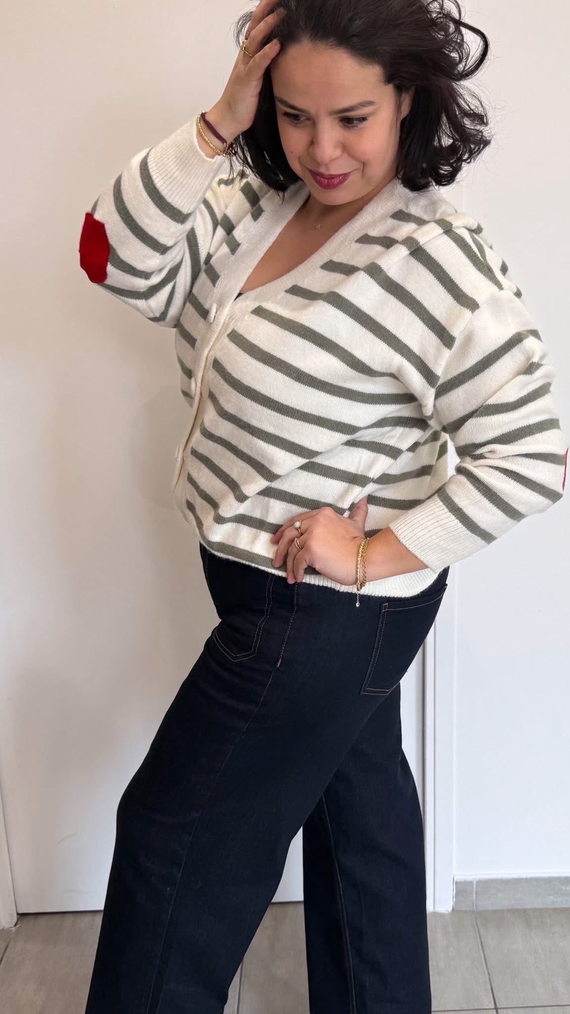GILET CAMILLE RAYÉ