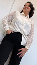 CHEMISE BIANCA DENTELLE ÉCRUE