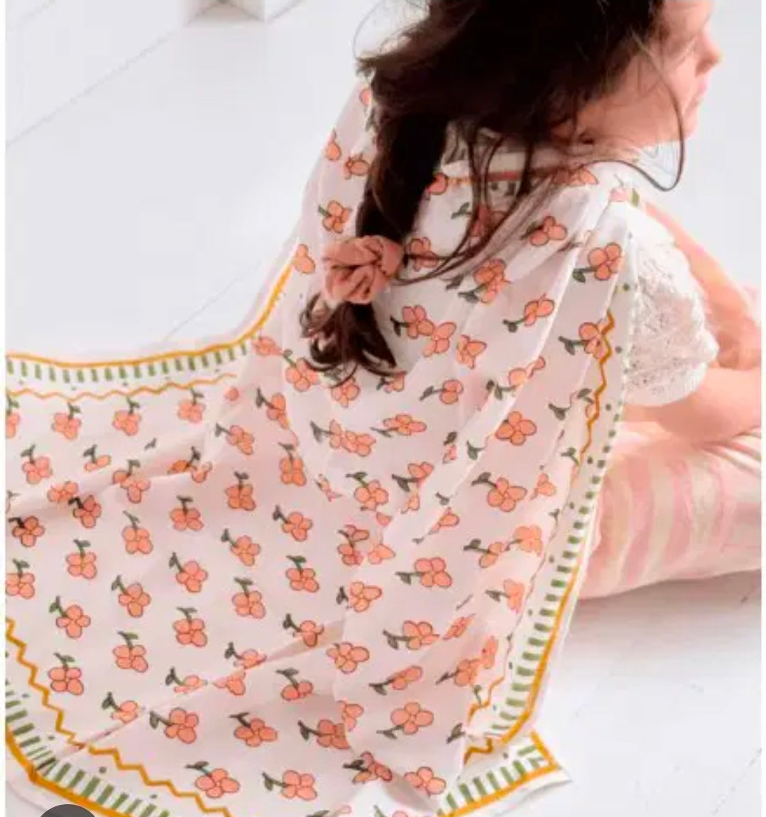 FOULARD ADULTE, PINK BLOOM