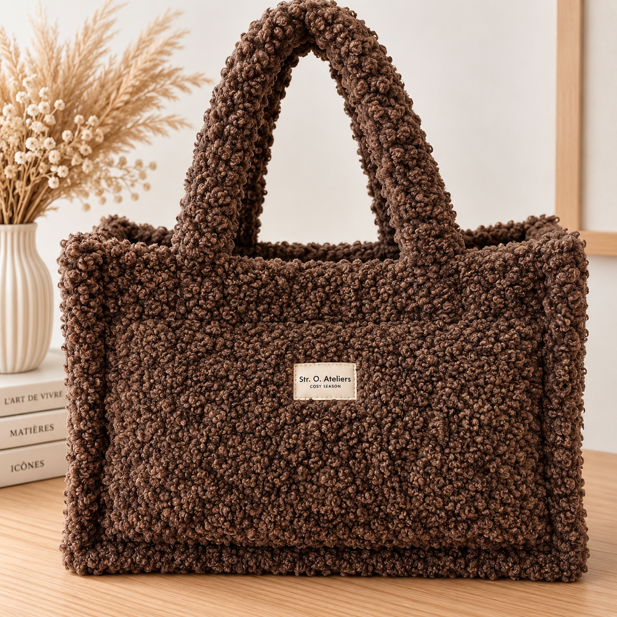 CABAS PELUCHE MARRON