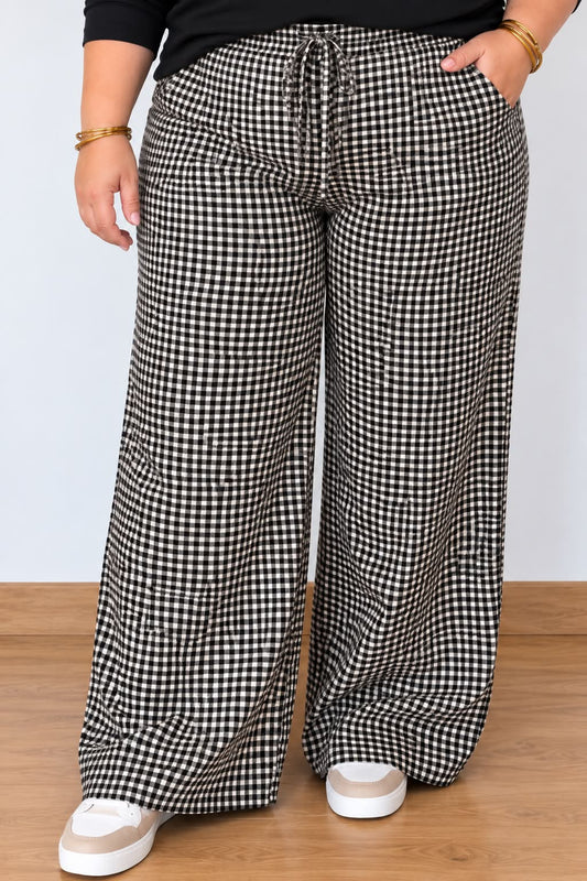 PANTALON GASPARD NOIR/BLANC