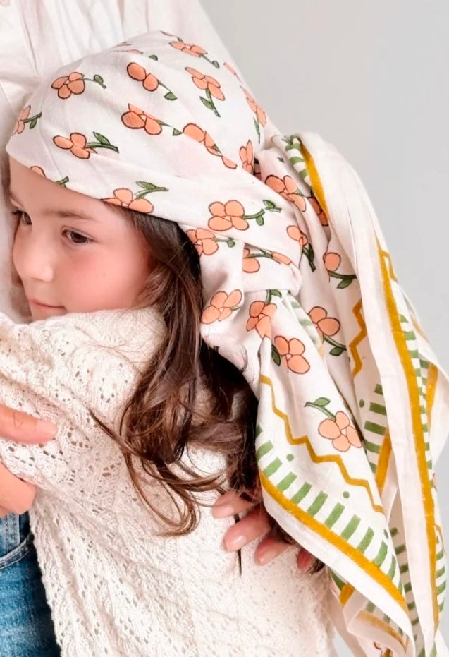 FOULARD ADULTE, PINK BLOOM