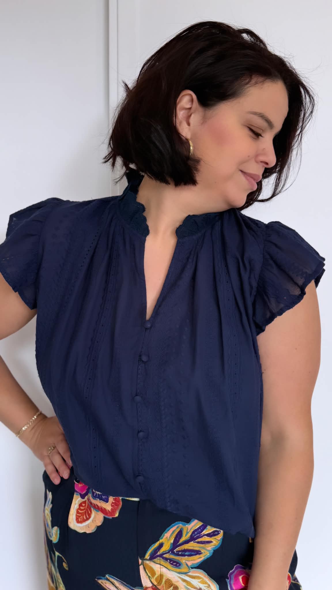 BLOUSE ELIE MARINE