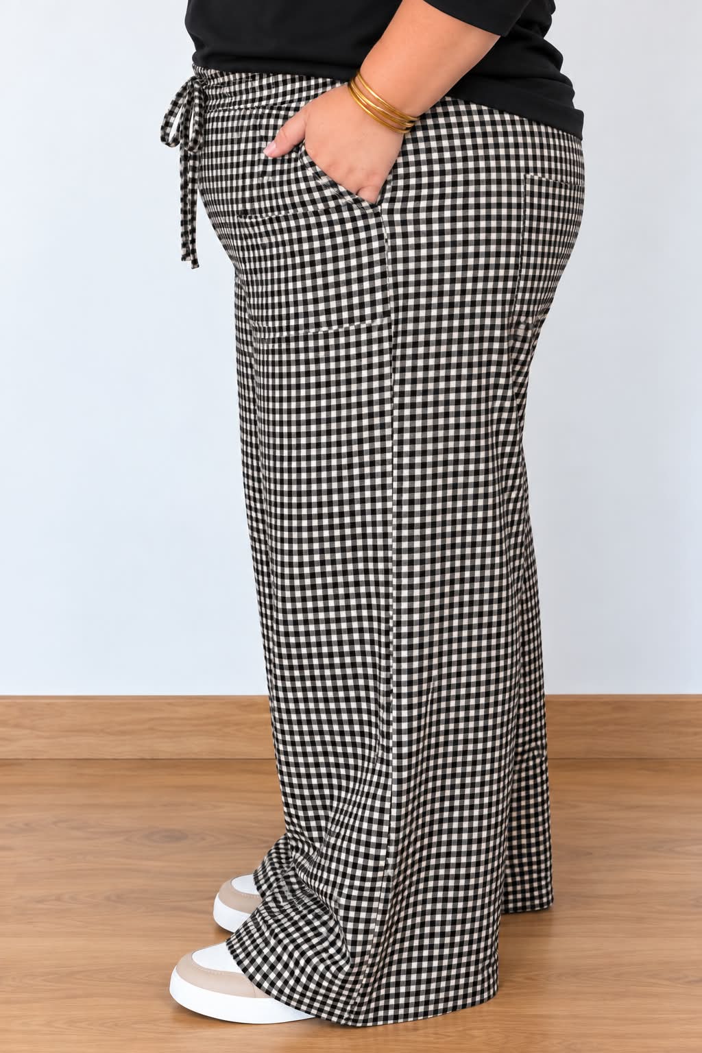 PANTALON GASPARD NOIR/BLANC