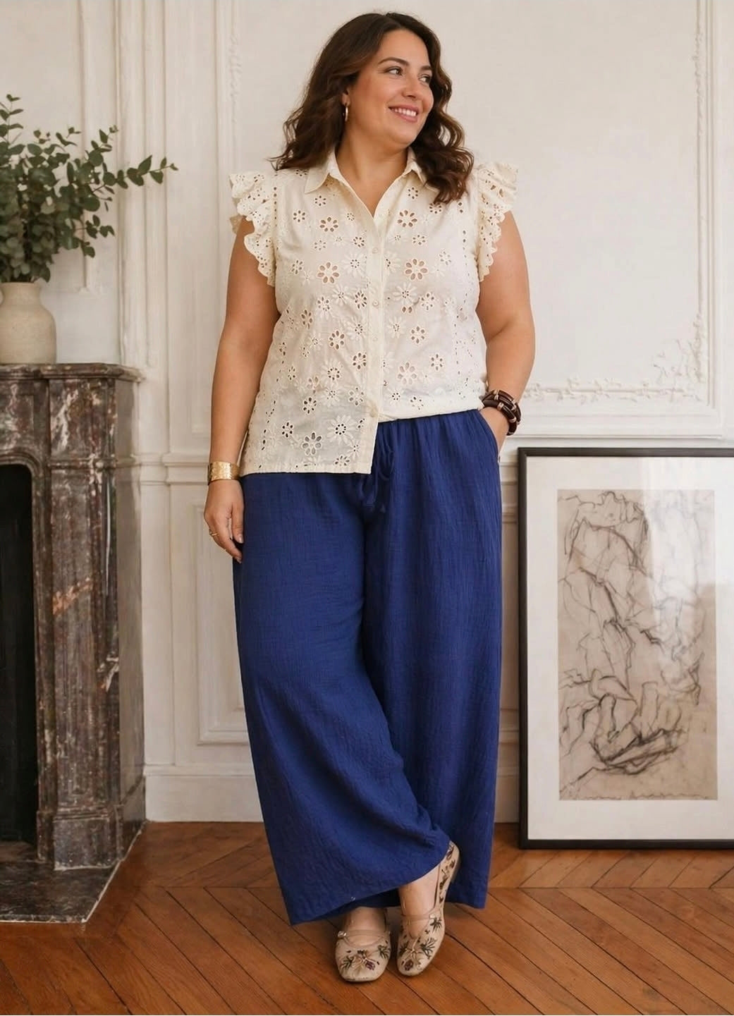 PANTALON CAPUCINE MARINE