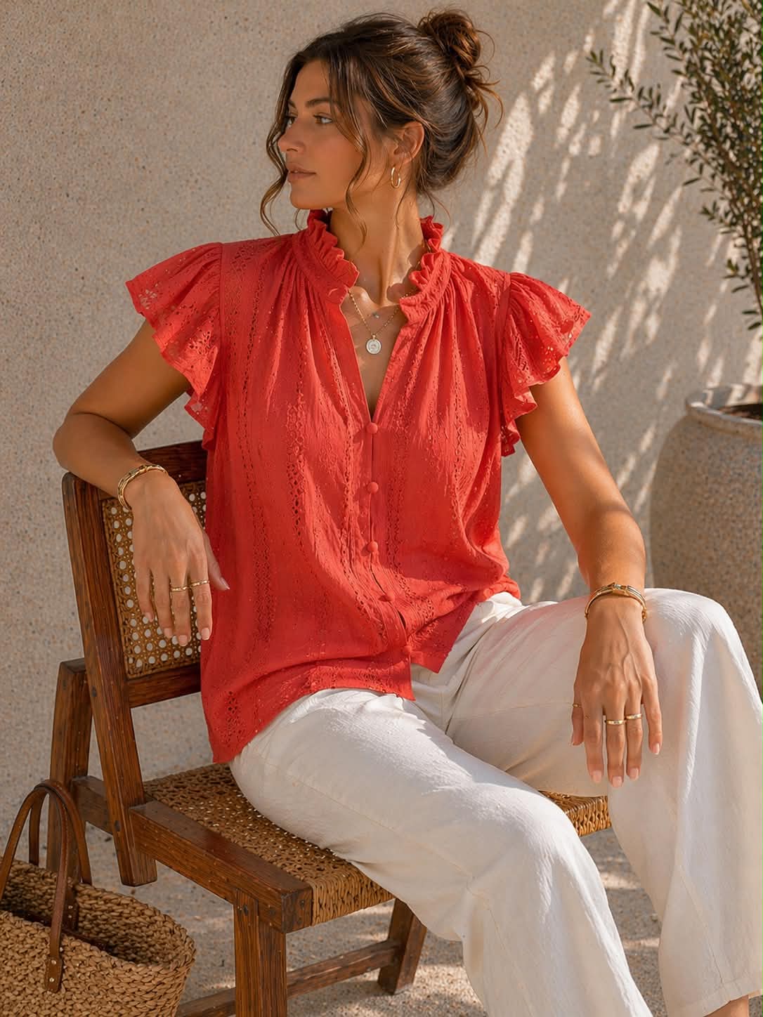 BLOUSE ELIE CORAIL